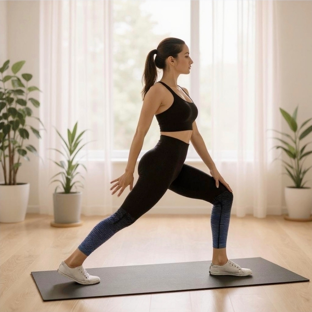 Sport Luxe ✦ Sunset Yoga One-Piece ✦ Two-Tone Ombre Leggings Romper Black Blue S